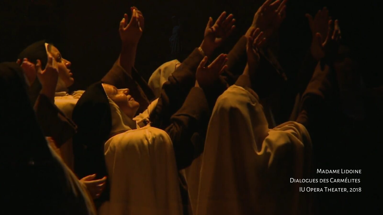Stephanie Tokarz in performance with chorus